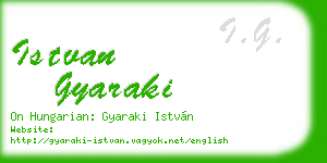 istvan gyaraki business card
