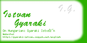 istvan gyaraki business card